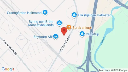 Kontorslokaler att hyra i Halmstad - kort over placeringen