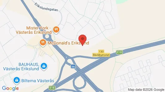 Kontorslokaler att hyra i Västerås - kort over placeringen