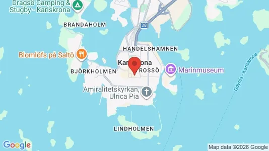 Kontorslokaler att hyra i Karlskrona - kort over placeringen