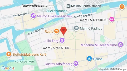 Kontorslokaler att hyra i Malmö Centrum - kort over placeringen