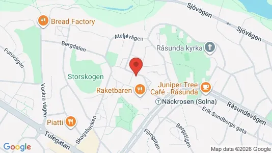 Kontorslokaler att hyra i Solna - kort over placeringen