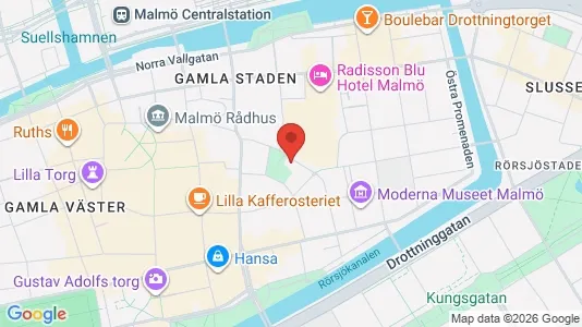 Kontorslokaler att hyra i Malmö Centrum - kort over placeringen