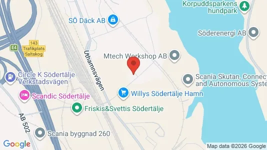 Kontorslokaler att hyra i Södertälje - kort over placeringen