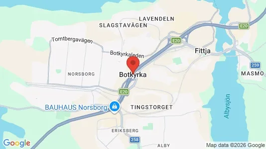 Kontorslokaler att hyra i Botkyrka - kort over placeringen