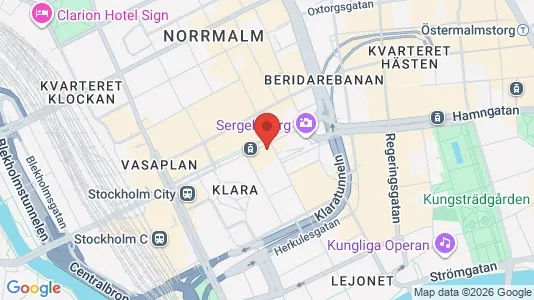 Kontorslokaler att hyra i Stockholm Innerstad - kort over placeringen