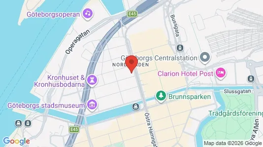 Kontorslokaler att hyra i Göteborg Centrum - kort over placeringen