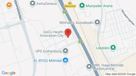 Kontorslokaler att hyra i Mölndal - kort over placeringen