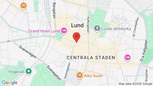 Kontorslokaler att hyra i Lund - kort over placeringen