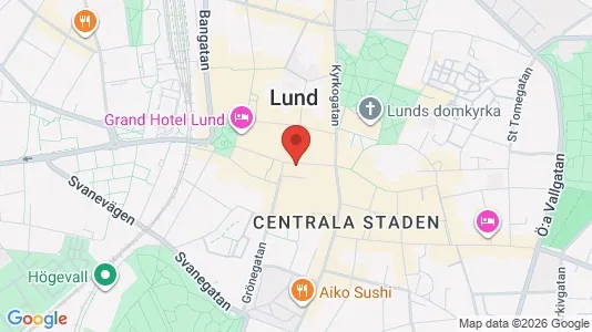 Kontorslokaler att hyra i Lund - kort over placeringen