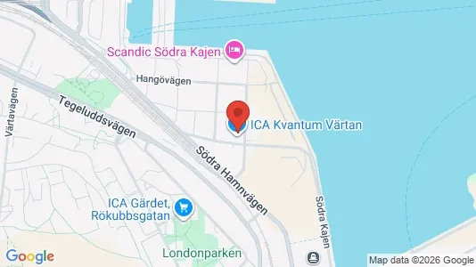 Kontorslokaler att hyra i Gärdet/Djurgården - kort over placeringen