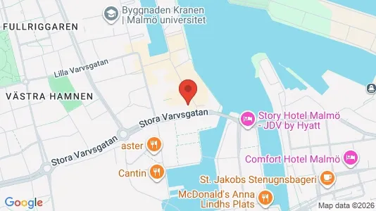 Kontorslokaler att hyra i Malmö Centrum - kort over placeringen