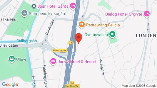 Kontorslokaler att hyra i Örgryte-Härlanda - kort over placeringen