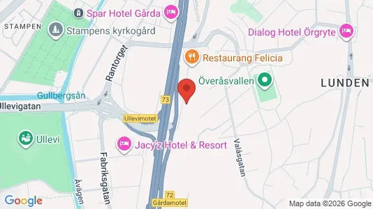 Kontorslokaler att hyra i Örgryte-Härlanda - kort over placeringen