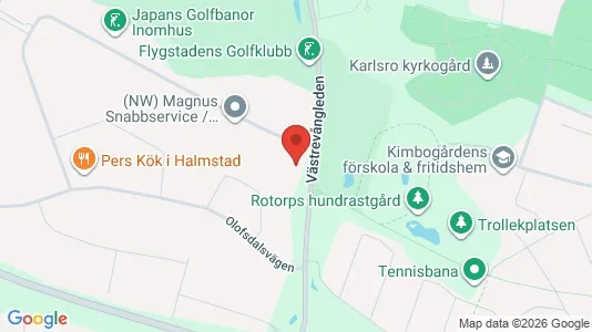 Industrilokaler att hyra i Halmstad - kort over placeringen