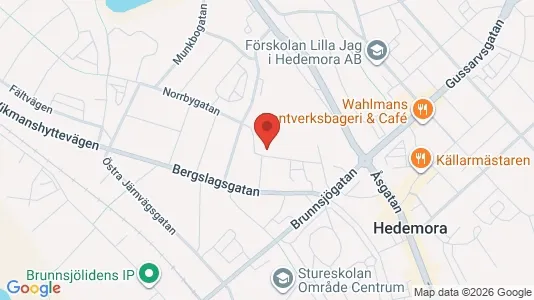 Kontorslokaler att hyra i Hedemora - kort over placeringen