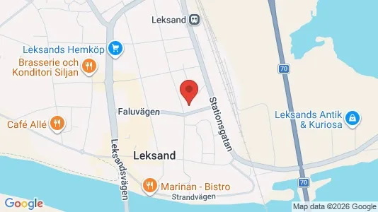 Kontorslokaler att hyra i Leksand - kort over placeringen