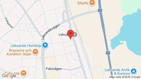 Kontorslokaler att hyra i Leksand - kort over placeringen