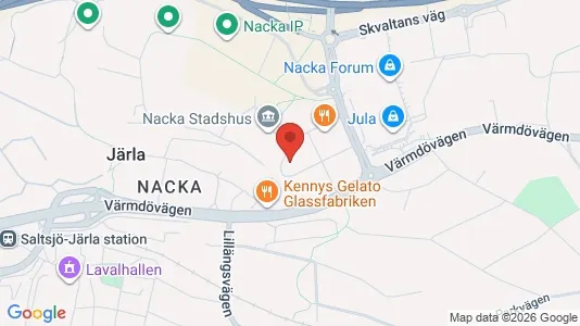 Kontorslokaler att hyra i Nacka - kort over placeringen