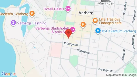 Kliniklokaler att hyra i Varberg - kort over placeringen