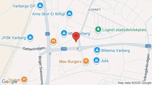 Kontorslokaler att hyra i Varberg - kort over placeringen