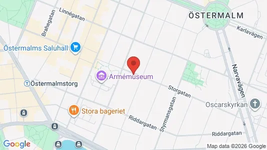 Kontorslokaler att hyra i Östermalm - kort over placeringen