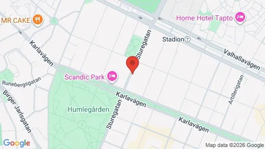 Kontorslokaler att hyra i Östermalm - kort over placeringen