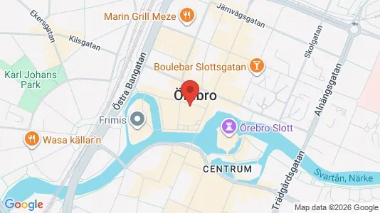 Kontorslokaler att hyra i Örebro - kort over placeringen