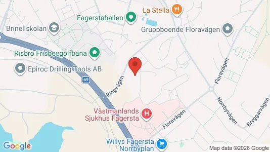 Kontorslokaler att hyra i Fagersta - kort over placeringen