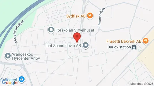 Kontorslokaler att hyra i Burlöv - kort over placeringen