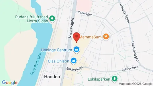 Kontorslokaler att hyra i Haninge - kort over placeringen