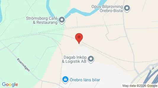 Lagerlokaler att hyra i Örebro - kort over placeringen