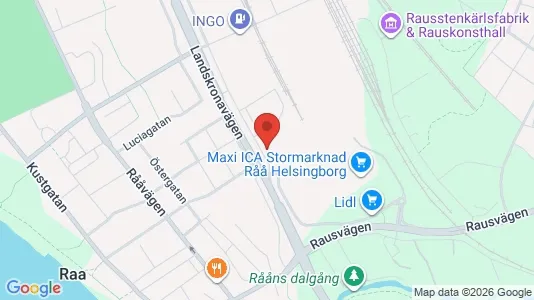 Kontorslokaler att hyra i Helsingborg - kort over placeringen