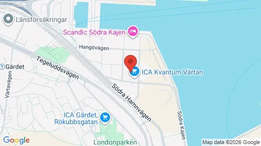 Kontorslokaler att hyra i Gärdet/Djurgården - kort over placeringen