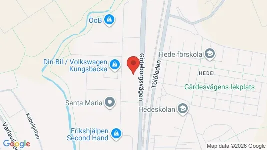 Kontorslokaler att hyra i Kungsbacka - kort over placeringen