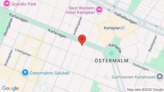 Kontorslokaler att hyra i Östermalm - kort over placeringen