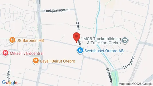 Kontorslokaler att hyra i Örebro - kort over placeringen