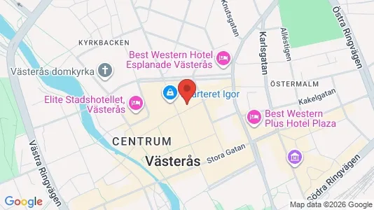Kontorslokaler att hyra i Västerås - kort over placeringen