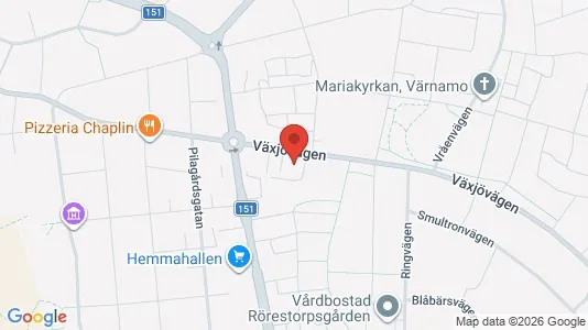 Kontorslokaler att hyra i Värnamo - kort over placeringen
