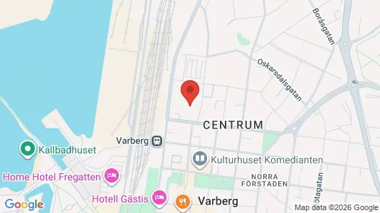Kontorslokaler att hyra i Varberg - kort over placeringen