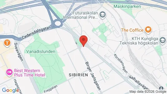 Kontorslokaler att hyra i Östermalm - kort over placeringen