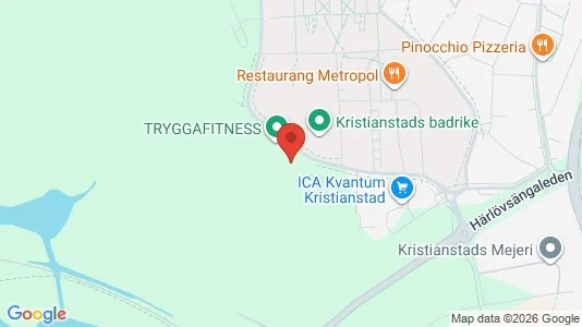 Kontorslokaler att hyra i Kristianstad - kort over placeringen