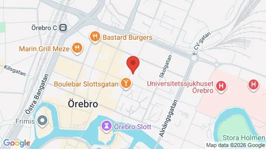 Kontorslokaler att hyra i Örebro - kort over placeringen