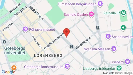 Kontorslokaler att hyra i Johanneberg - kort over placeringen