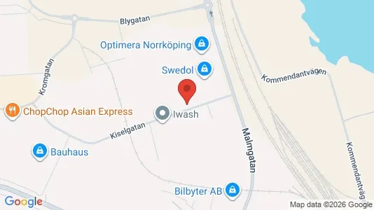 Kontorslokaler att hyra i Norrköping - kort over placeringen