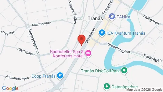 Kontorslokaler att hyra i Tranås - kort over placeringen