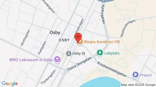 Kontorslokaler att hyra i Osby - kort over placeringen