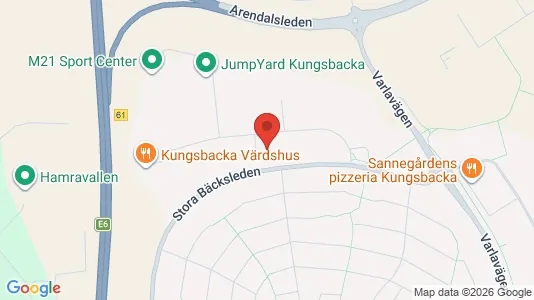 Kontorslokaler att hyra i Kungsbacka - kort over placeringen