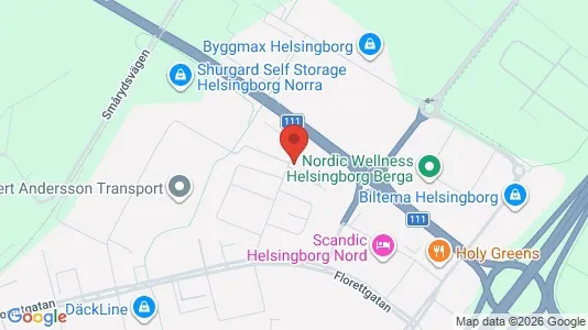 Kontorslokaler att hyra i Helsingborg - kort over placeringen