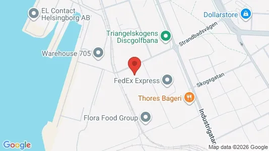 Kontorslokaler att hyra i Helsingborg - kort over placeringen