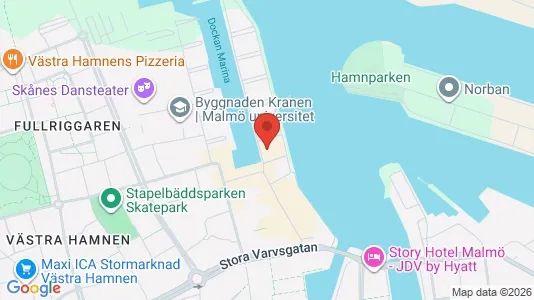 Kontorslokaler att hyra i Malmö Centrum - kort over placeringen